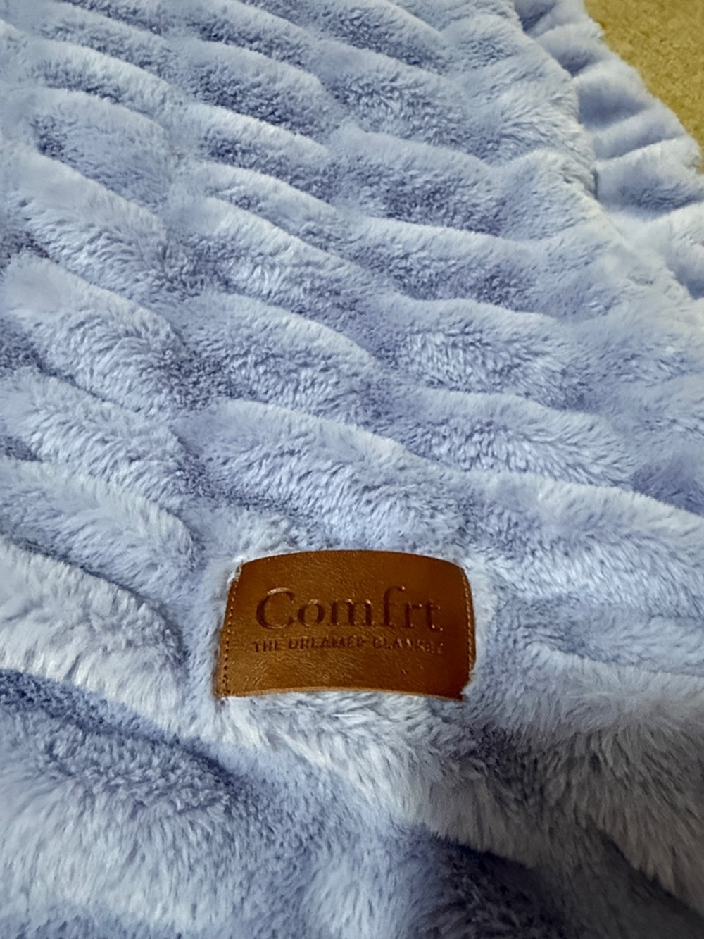 Comfort Brand Plush Throw Blanket in Light Blue